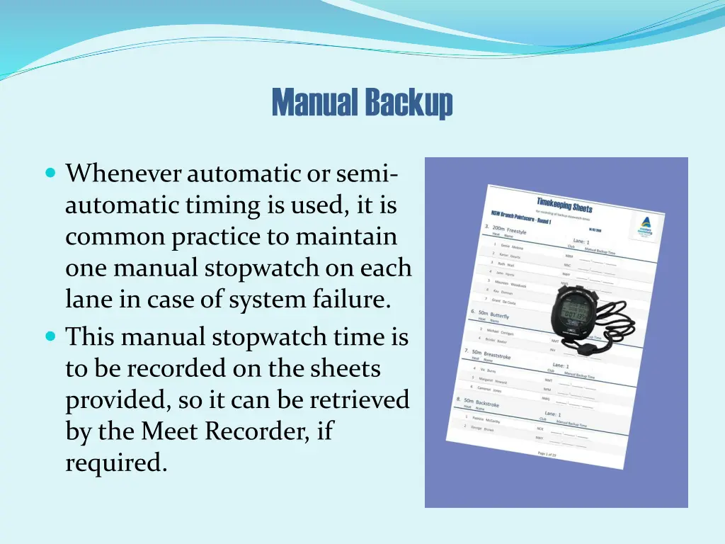 manual backup