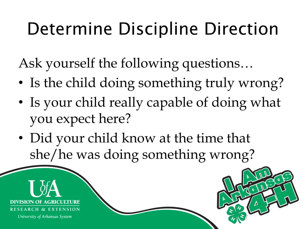 determine discipline direction