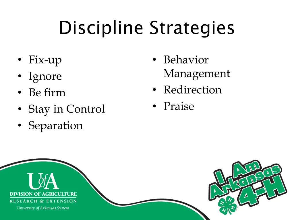 discipline strategies