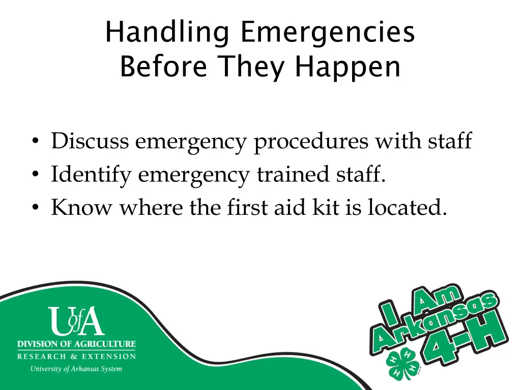 handling emergencies before they happen