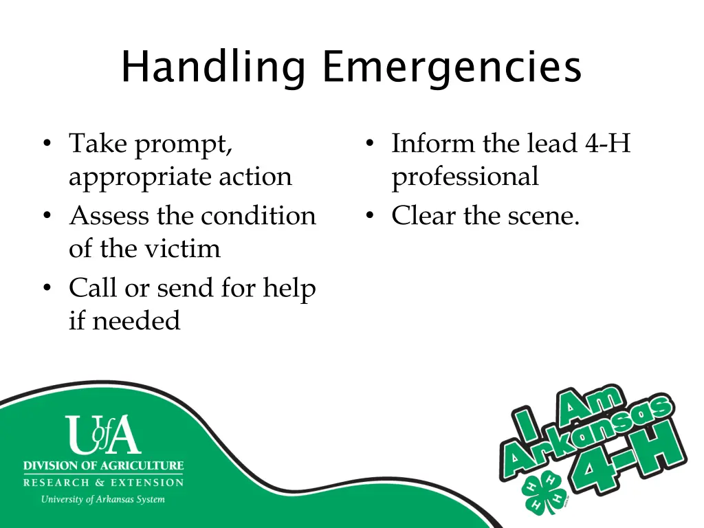 handling emergencies