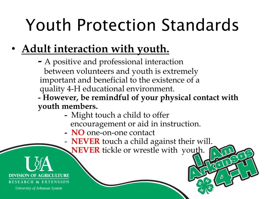 youth protection standards 2