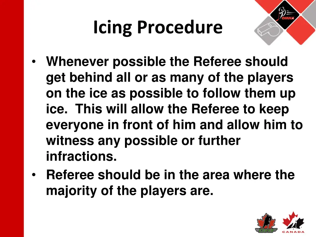 icing procedure