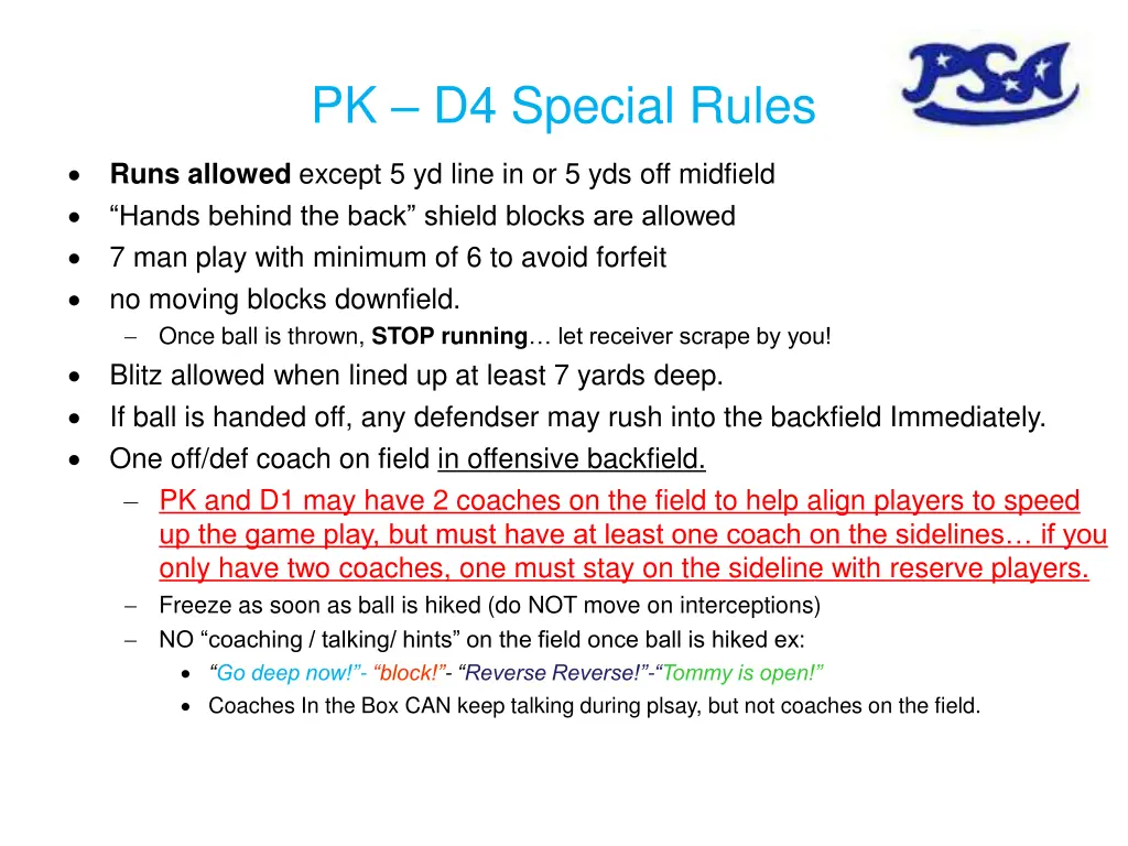 pk d4 special rules