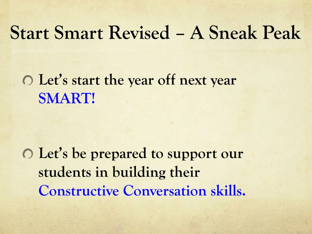 start smart revised a sneak peak