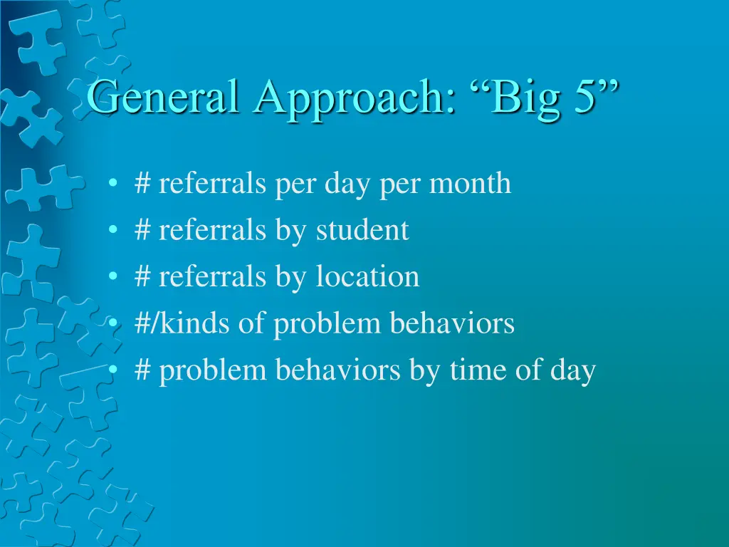 general approach big 5