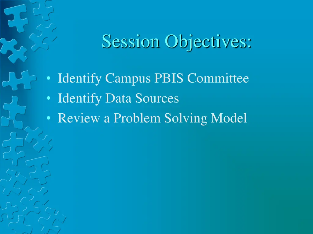 session objectives