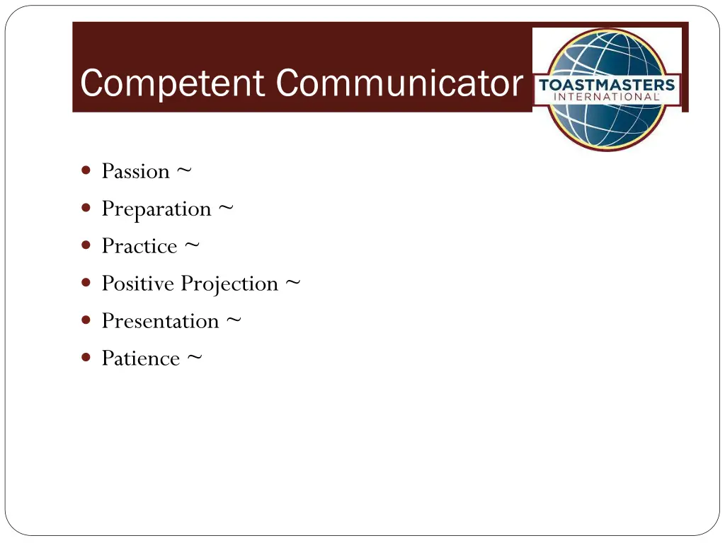 competent communicator