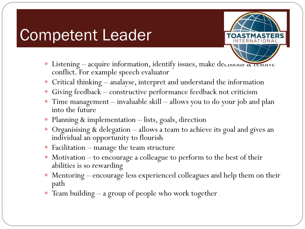 competent leader