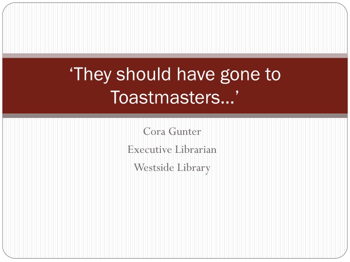 they should have gone to toastmasters