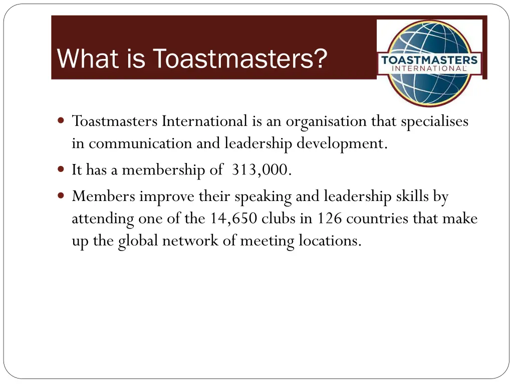 what is toastmasters