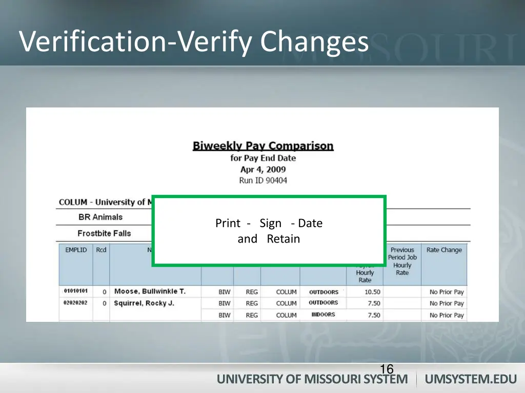 verification verify changes 2