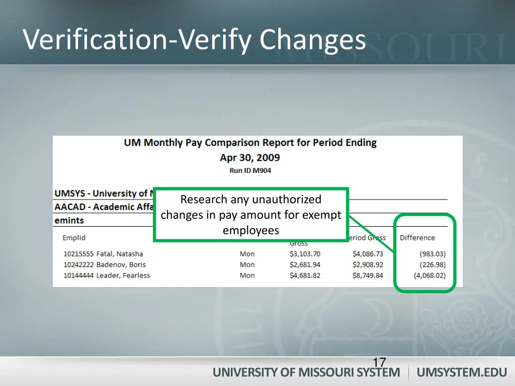 verification verify changes 3