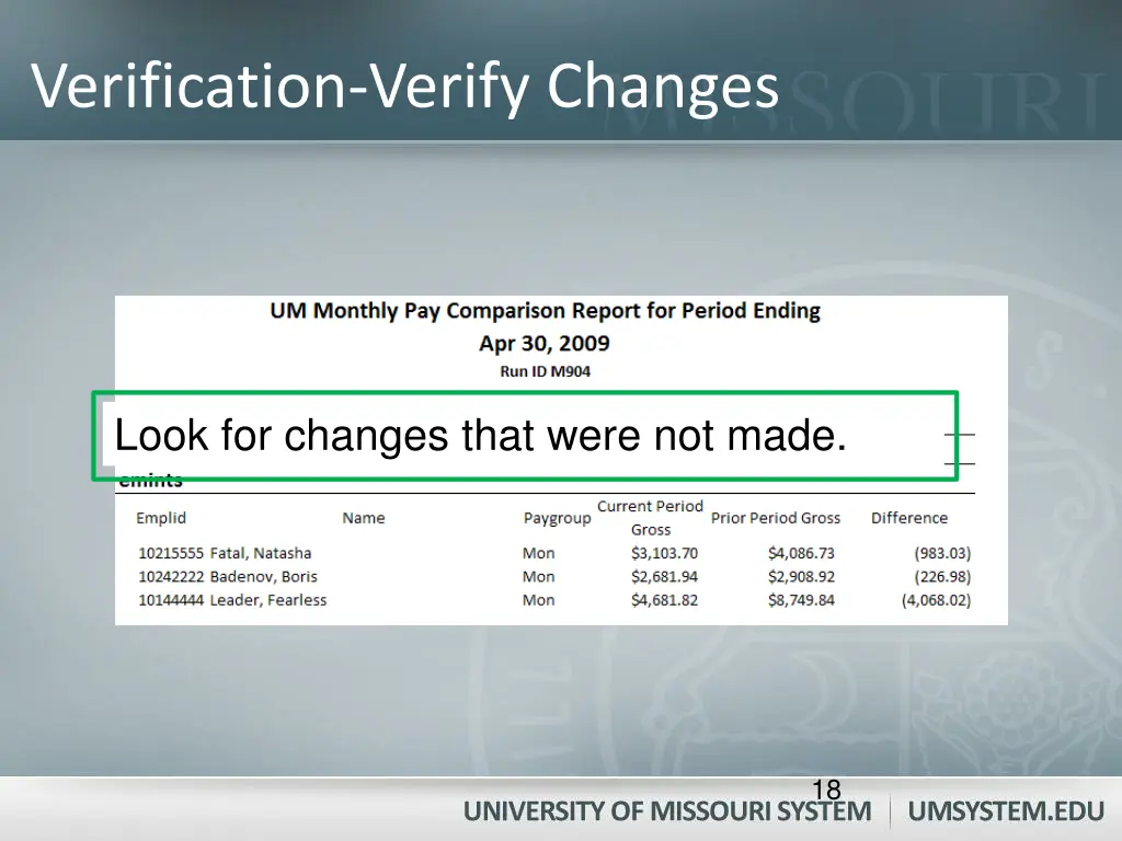 verification verify changes 4