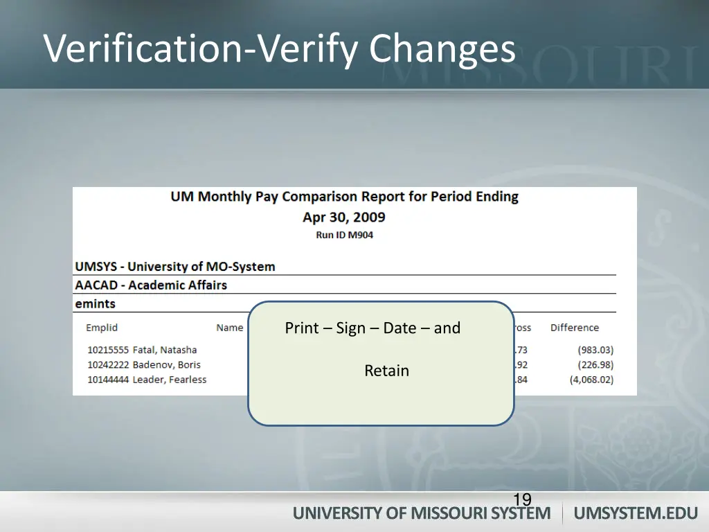 verification verify changes 5