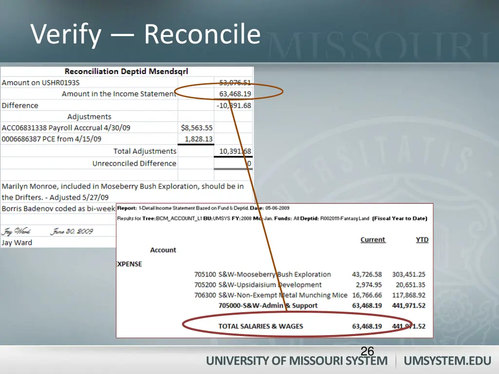 verify reconcile 1