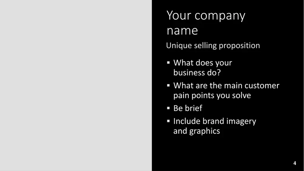 your company name unique selling proposition