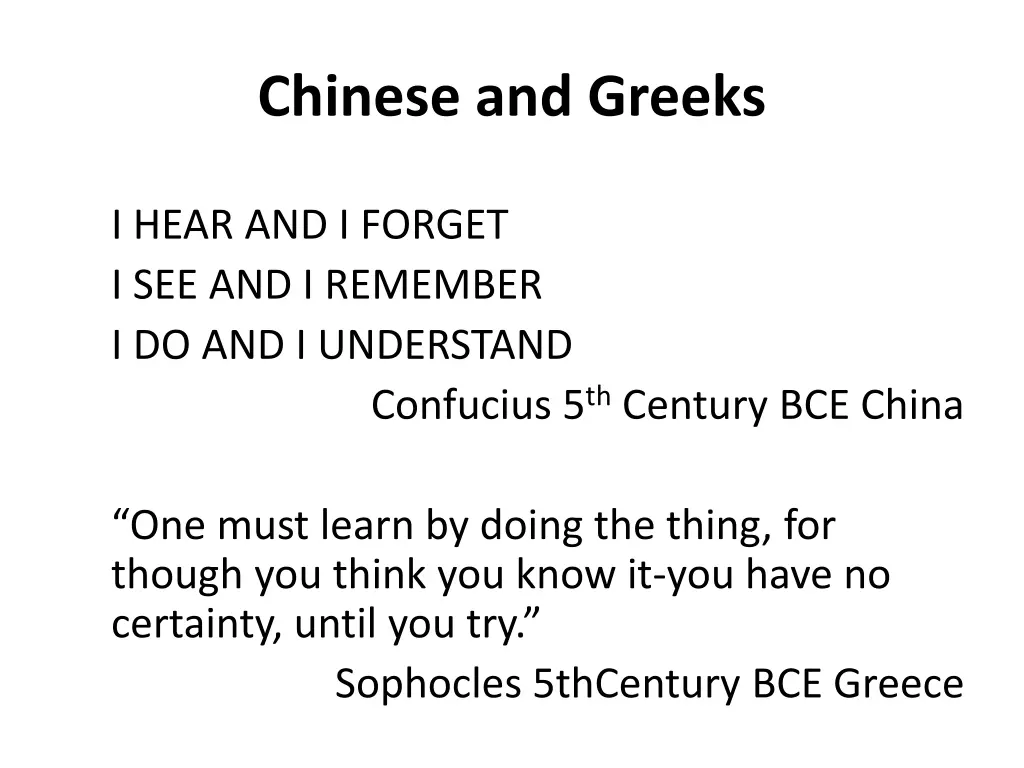 chinese and greeks