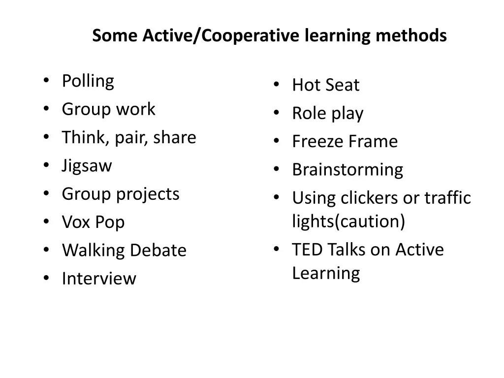 some active cooperative learning methods