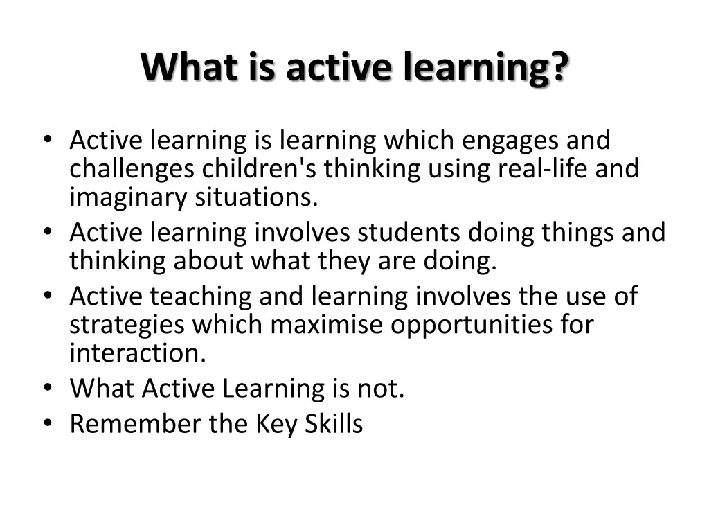 what is active learning