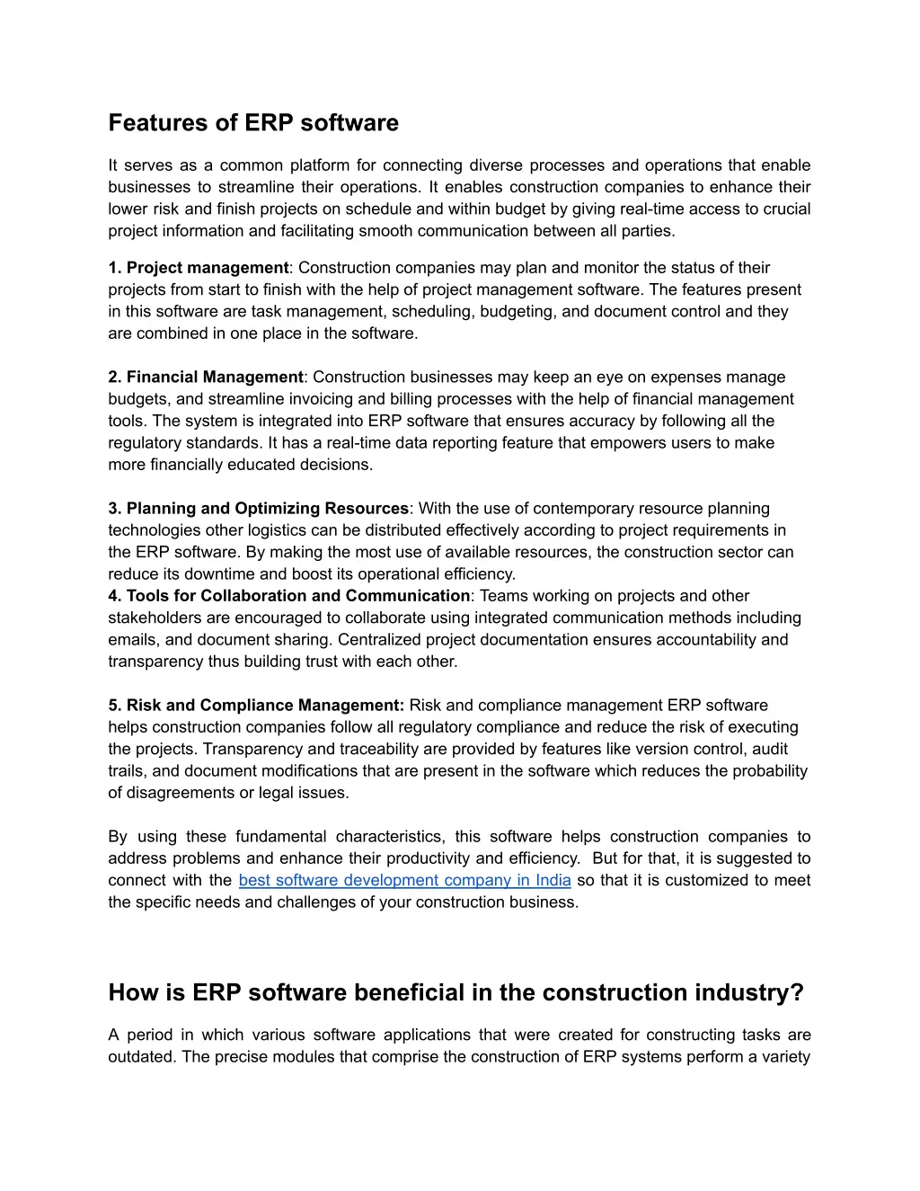 features of erp software