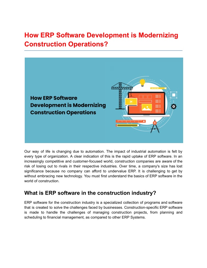 how erp software development is modernizing