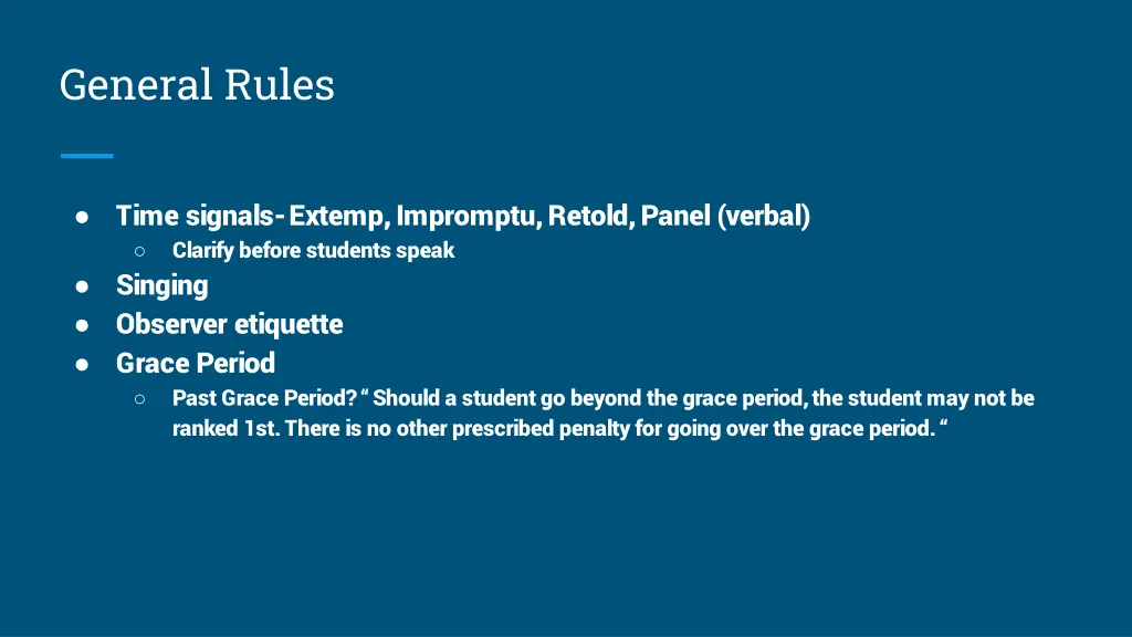 general rules 2