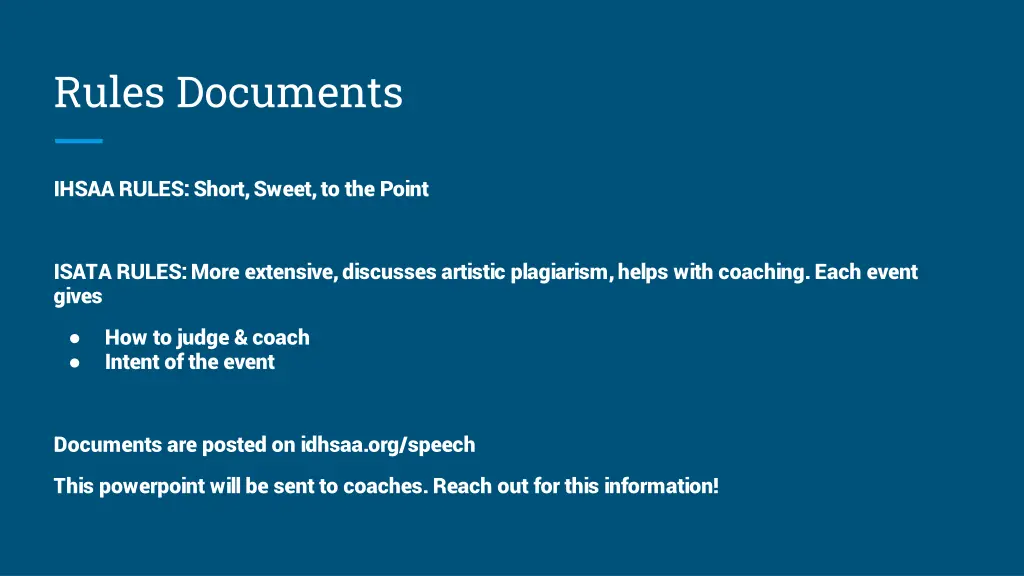 rules documents