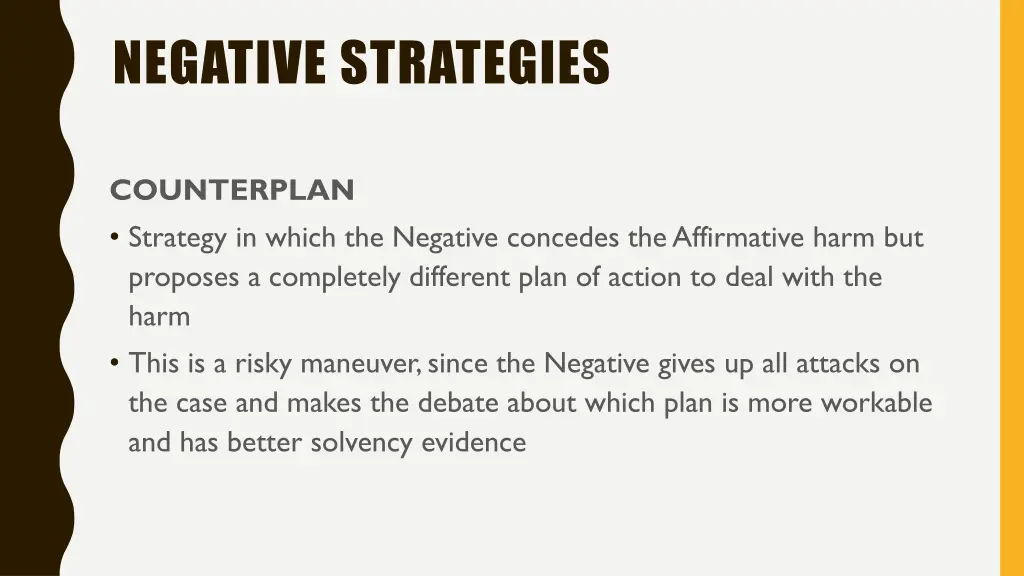 negative strategies 5