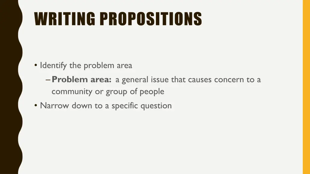 writing propositions