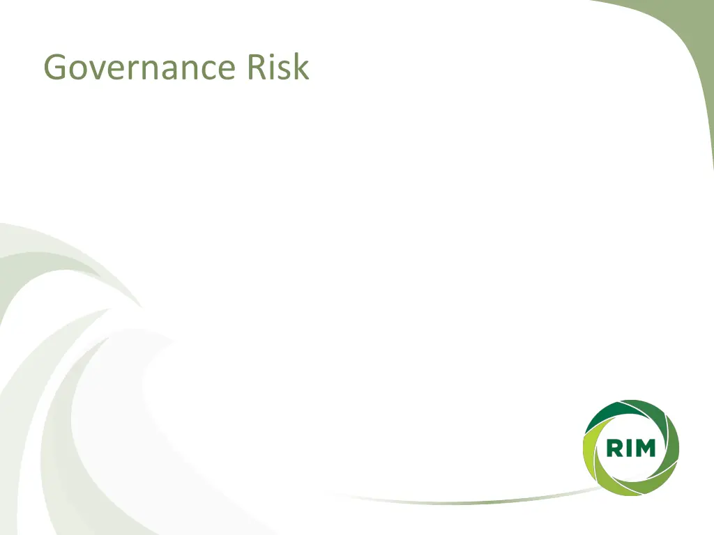 governance risk