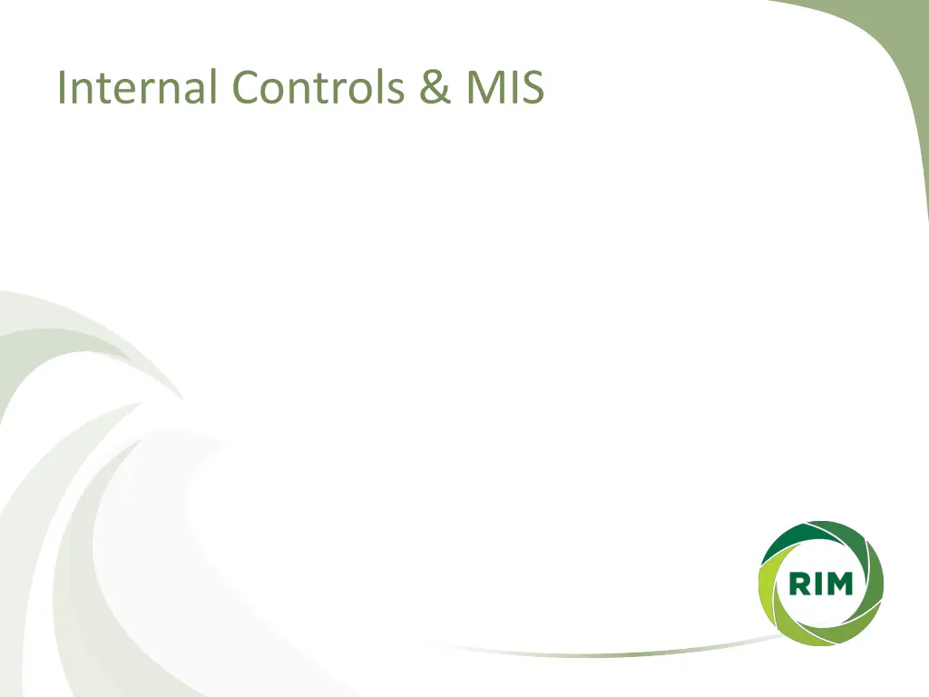 internal controls mis