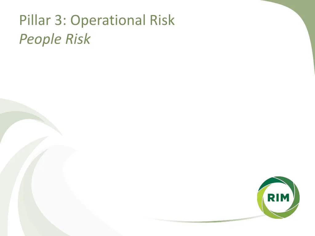 pillar 3 operational risk people risk