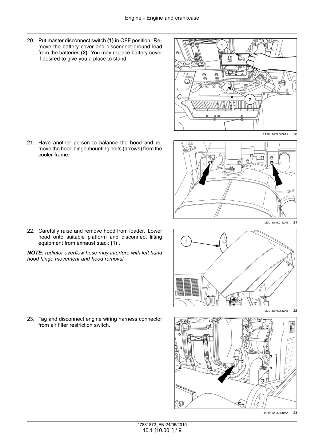 engine engine and crankcase 6