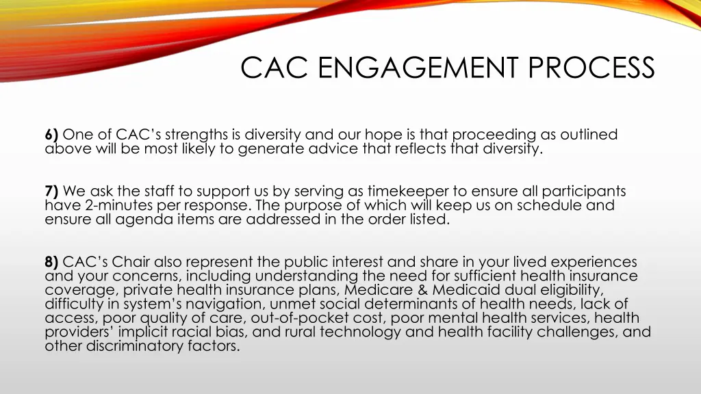 cac engagement process 2