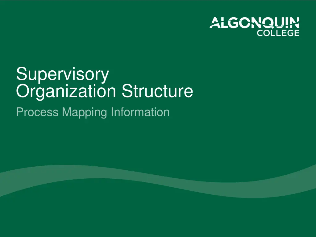 supervisory organization structure 1