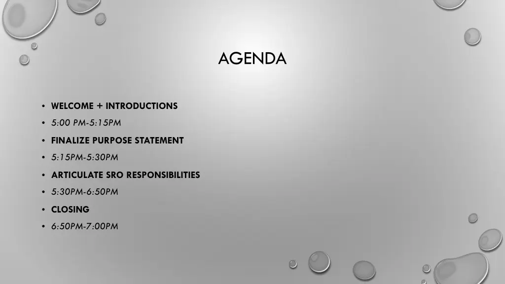 agenda