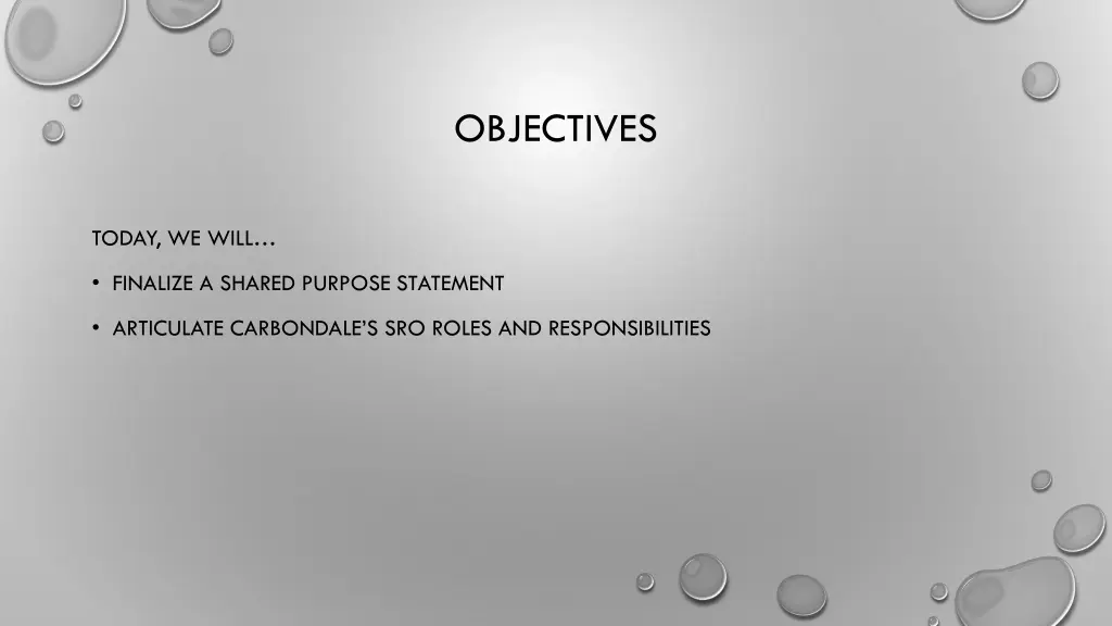 objectives