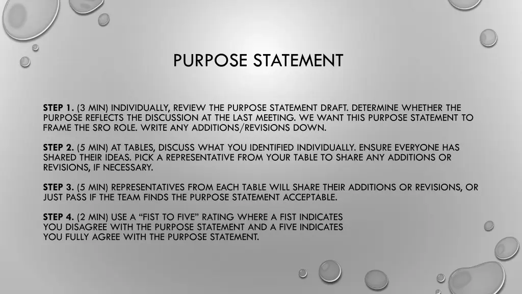 purpose statement 1