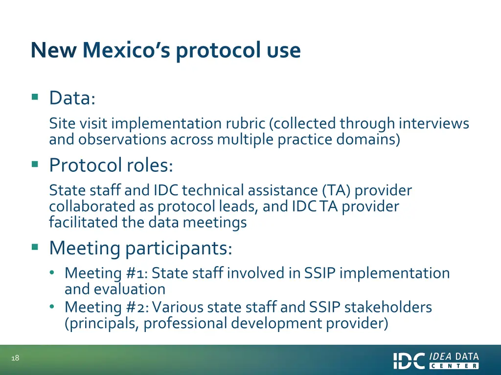 new mexico s protocol use