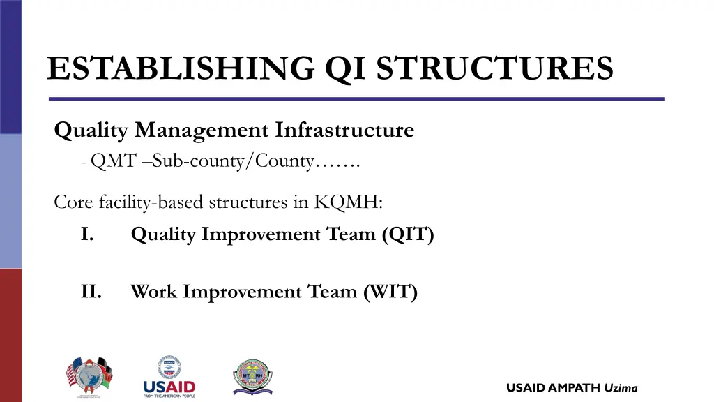 establishing qi structures