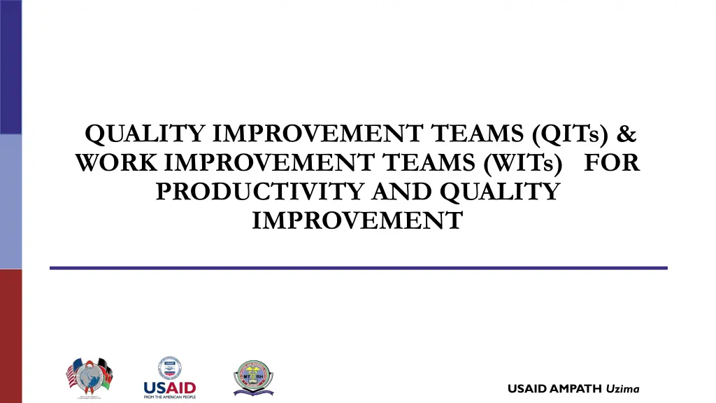 quality improvement teams qits work improvement