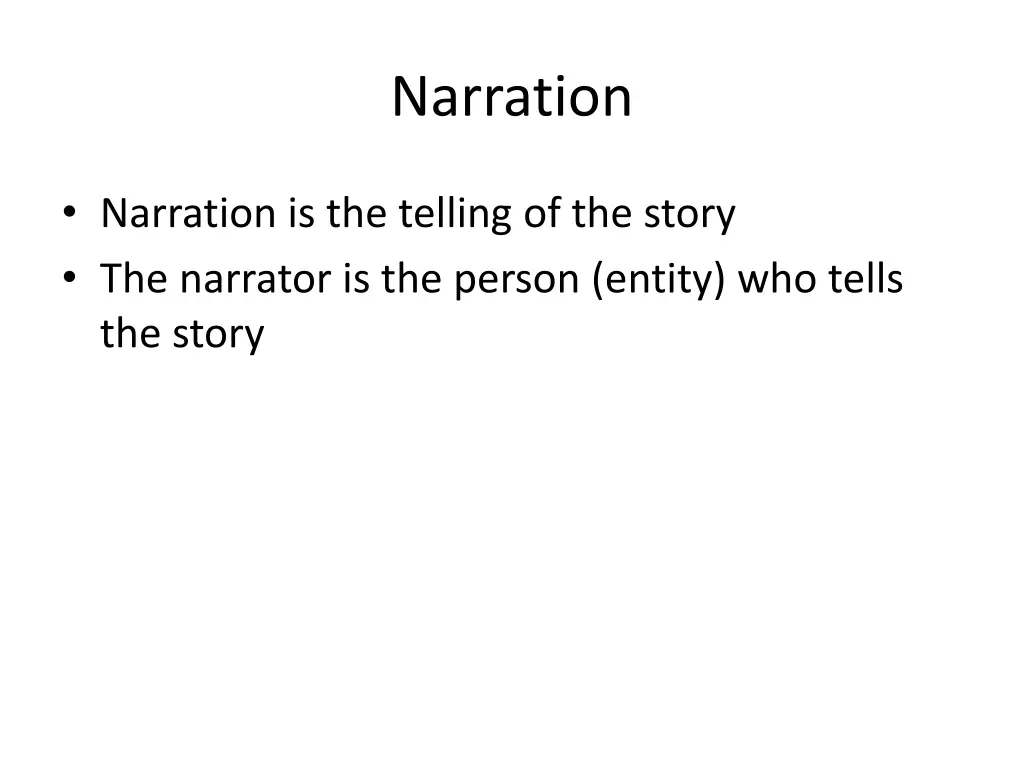 narration