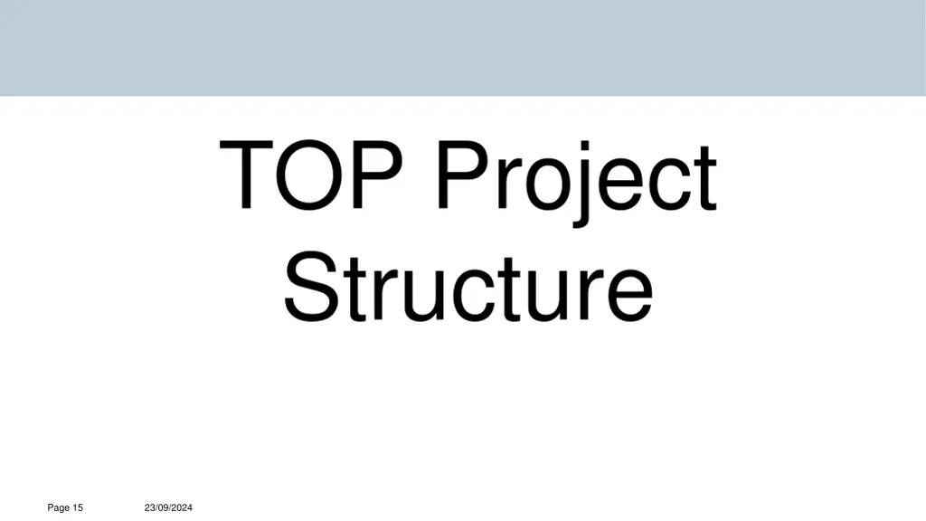 top project structure