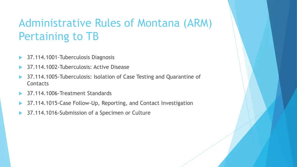 administrative rules of montana arm pertaining