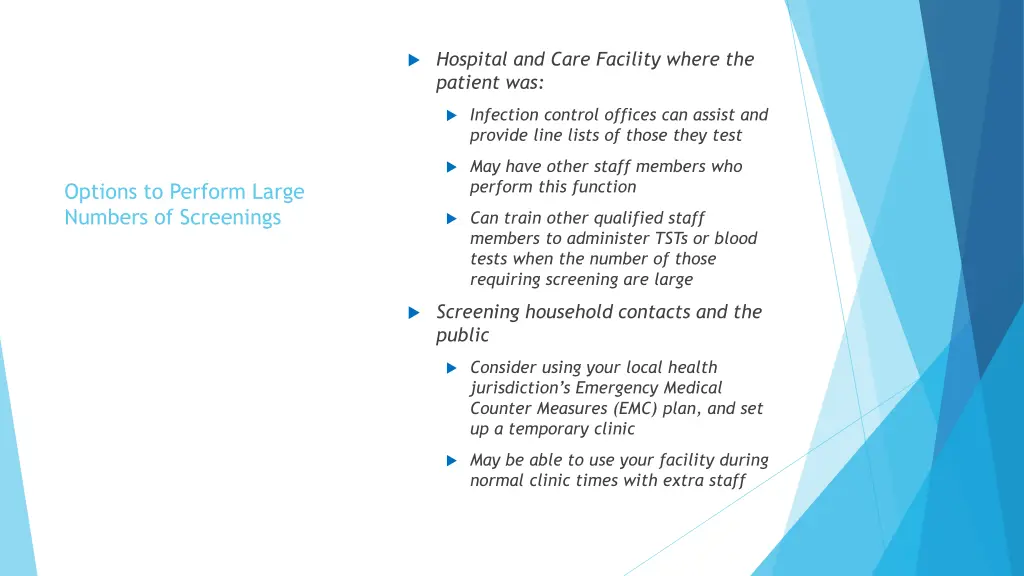 hospital and care facility where the patient was