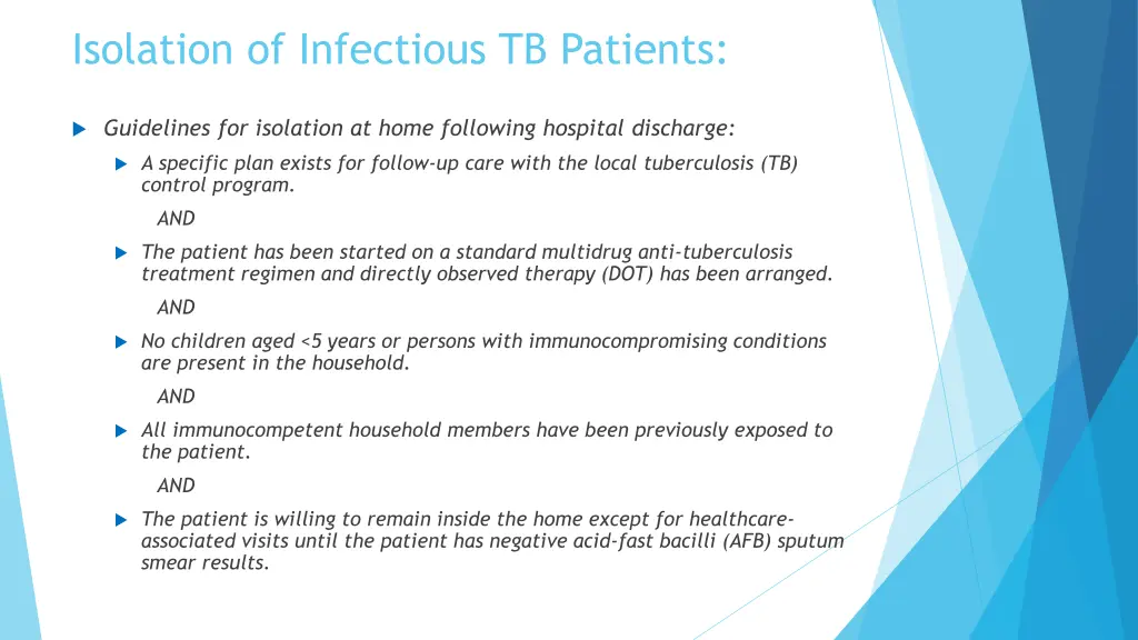 isolation of infectious tb patients 1