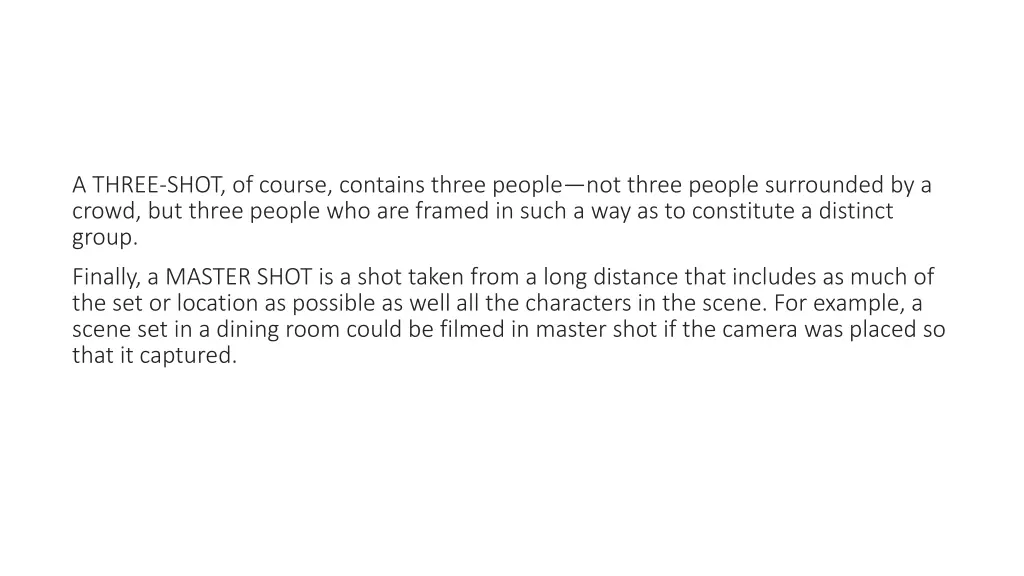 a three shot of course contains three people