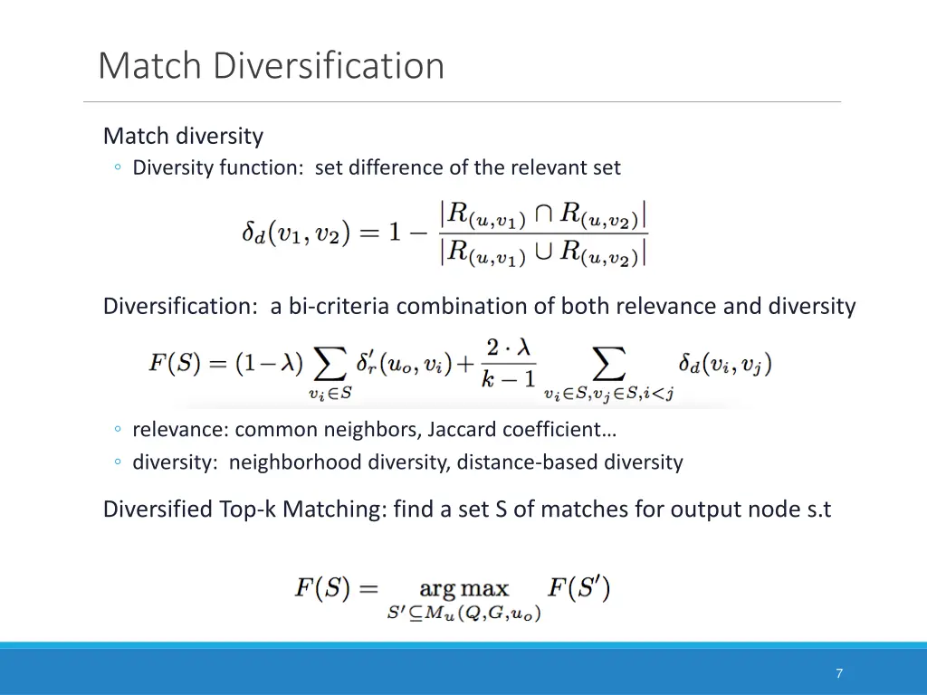 match diversification