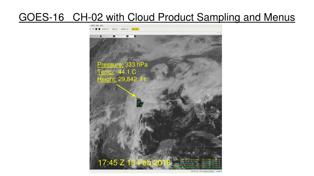 goes 16 ch 02 with cloud product sampling